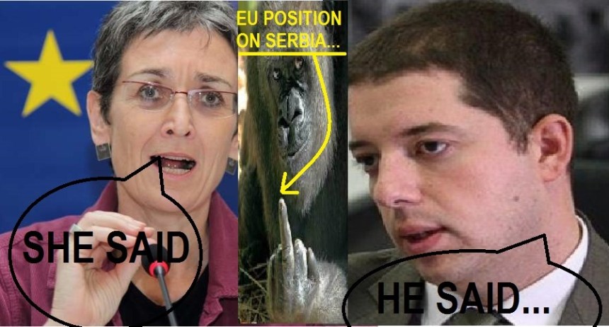SHE SAID HE SAID MONKEY EU POSITION